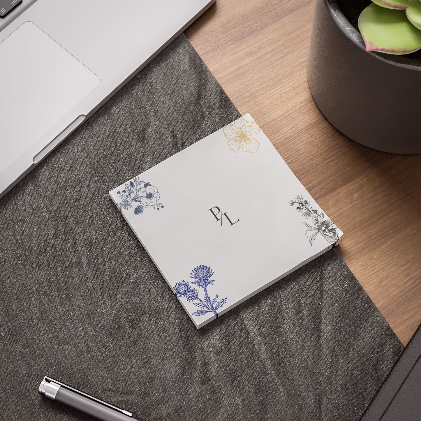 Floral Notepad, Botanical Note Pad, Office Supply, Gift for Teachers, Stationery, Work or Study Notepad
