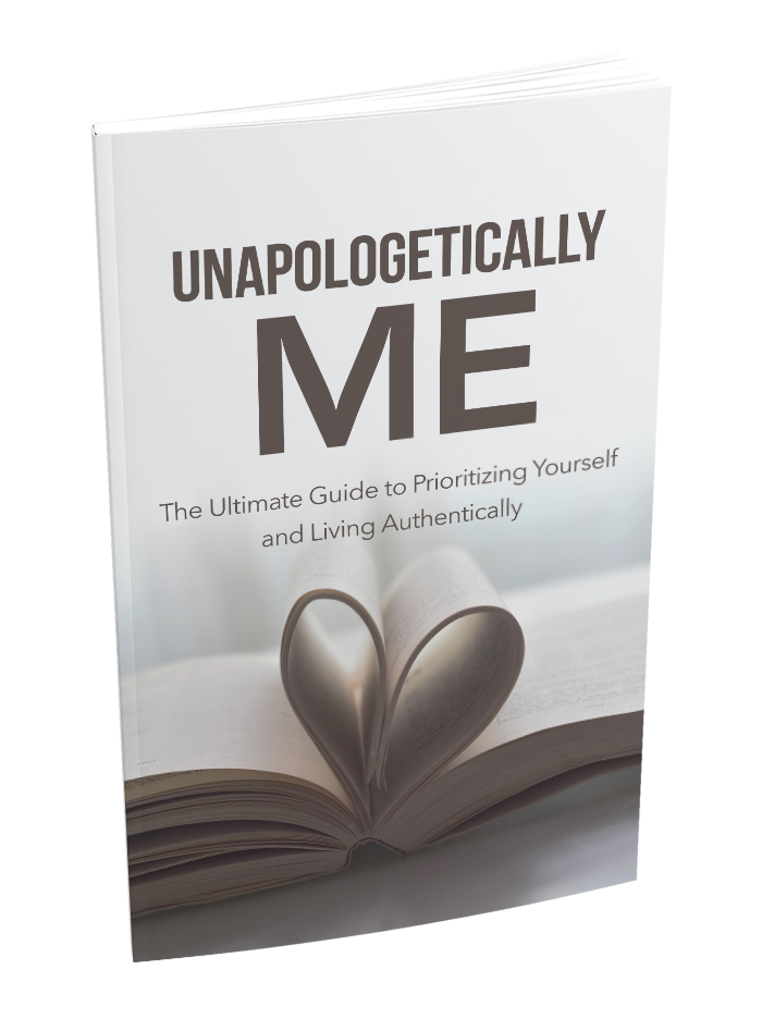 Book titled 'Unapologetically Me' on a white background