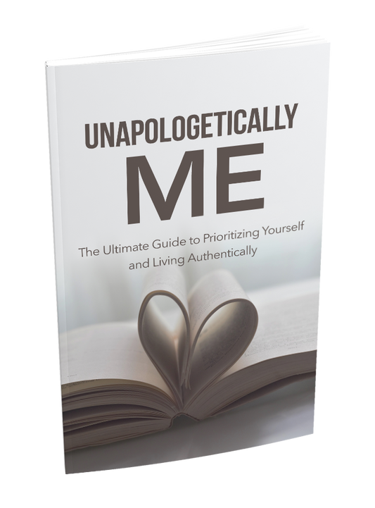 Book titled 'Unapologetically Me' on a white background