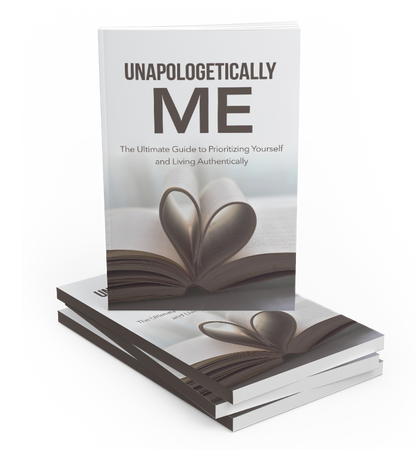 Books titled 'Unapologetically Me' stacked on a white background