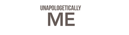 Book Title 'UNAPOLOGETICALLY ME' in brown on a white background