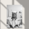 Bathtub Whimsy Cat Edition: Funny Cat Bathroom Animal Art Prints (Digital Download)
