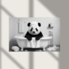 Bathtub Whimsy Panda Edition: Playful Panda Bathroom Wall Art Prints (Digital Download)