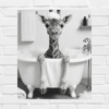 Bathtub Whimsy Giraffe Edition: Funny Giraffe Bathroom Wall Art Prints (Digital Download)