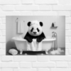 Bathtub Whimsy Panda Edition: Playful Panda Bathroom Wall Art Prints (Digital Download)