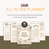 All In One Planner - Brown Digital Planner