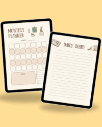 All In One Planner - Brown Digital Planner