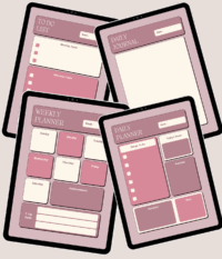 Purple planner 3 Purple Planner - Aesthetic Planner PDF