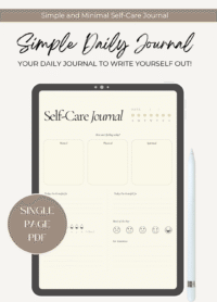 Self-Care Journal – Daily Wellness Tracker (Digital Download)