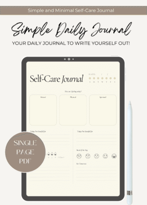 Self-Care Journal – Daily Wellness Tracker (Digital Download)